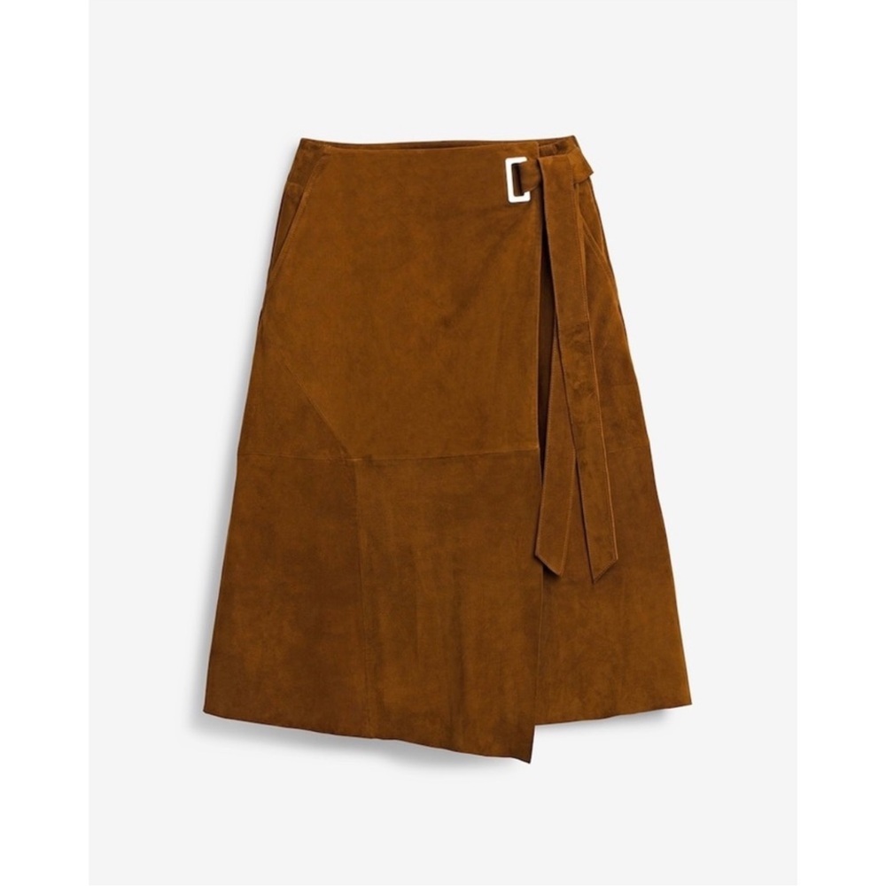 White House Black Market Brown Midi Skirt
